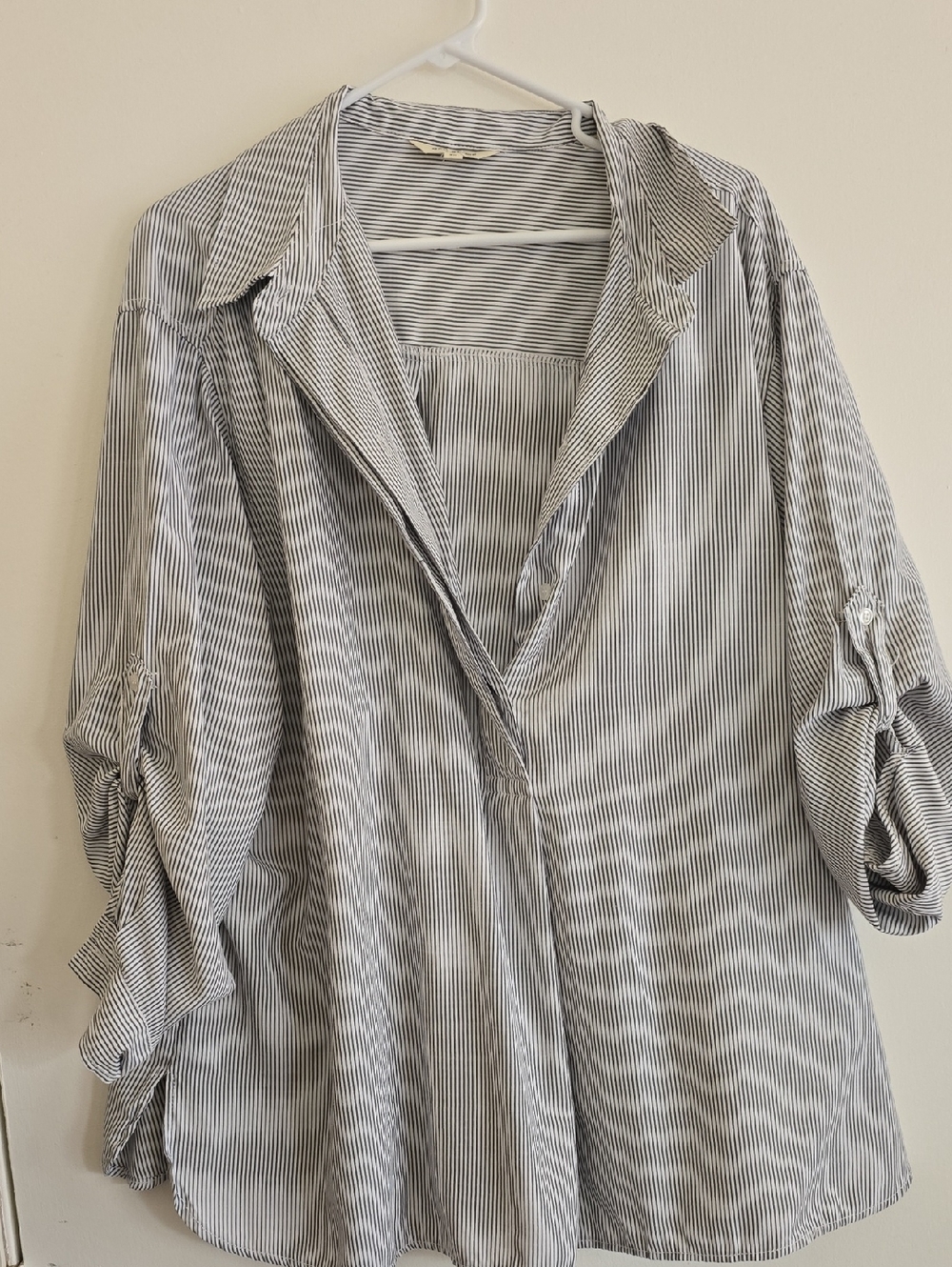 Max Studio Black and White Striped Top